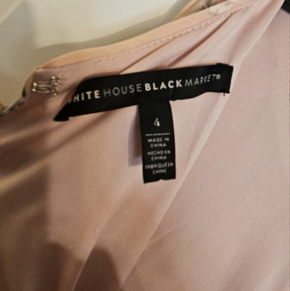 White House Black Market Pink Floral Dress Size 4 - Picture 2 of 8